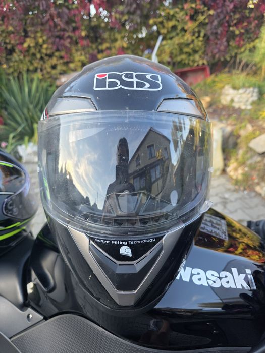 Kask motocyklowy iXS HX 500 czarny biały czerwony