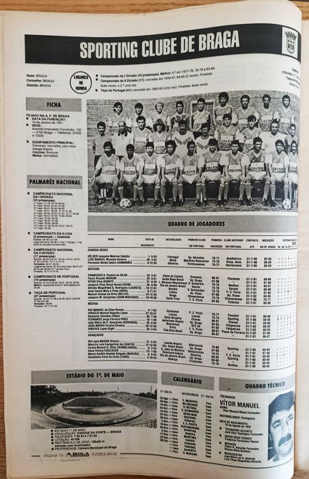 Cadernos e A Bola nº 18 - Nacionais 89-90