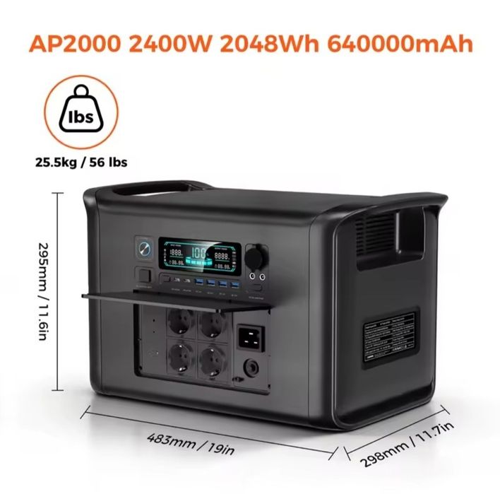 Зарядна Станція портативна ctolity AP2000 2048wh,2400w