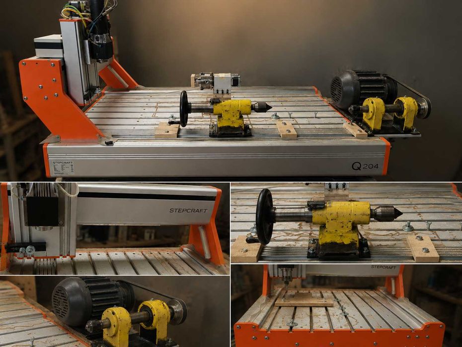 Sprzedam CNC Q-204 stepcraft z ATC, OptLasers PLH3D-6W, oś obrotowa, samodzielnie wykonany prototyp do toczenia