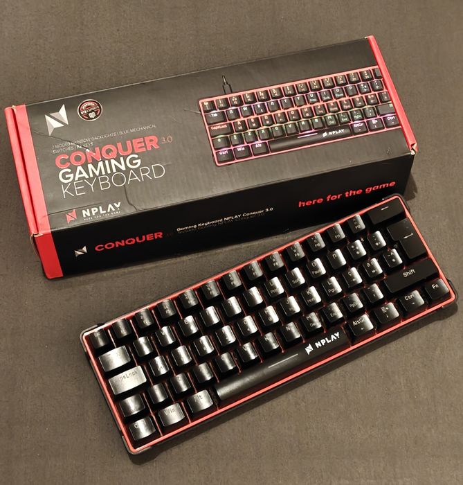Teclado mecânico - NPlay Conquer 3.0 - 60% - RGB