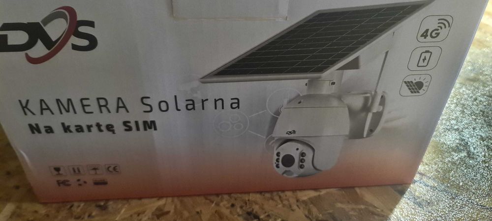 Zewnętrzna kamera IP 4G SMART DETEKCJA PIR bateria solarna GSM + karta