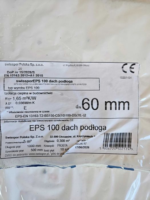 Styropian 6cm 6szt
