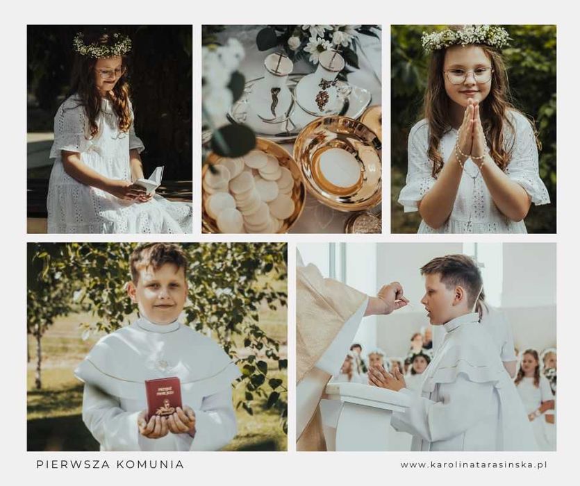 FOTOGRAF- Pierwsza Komunia/ Sesja komunijna/Reportaż ślubny/ Chrzest