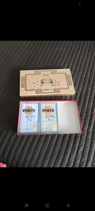 2 lenços de bolso poker com caixa original antigo vintage