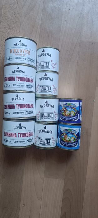 Тушонка паштет сгущенка.