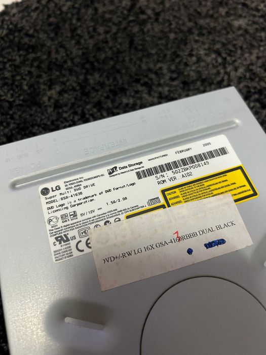 LG Gravador 16X DVD-RW Dual Black