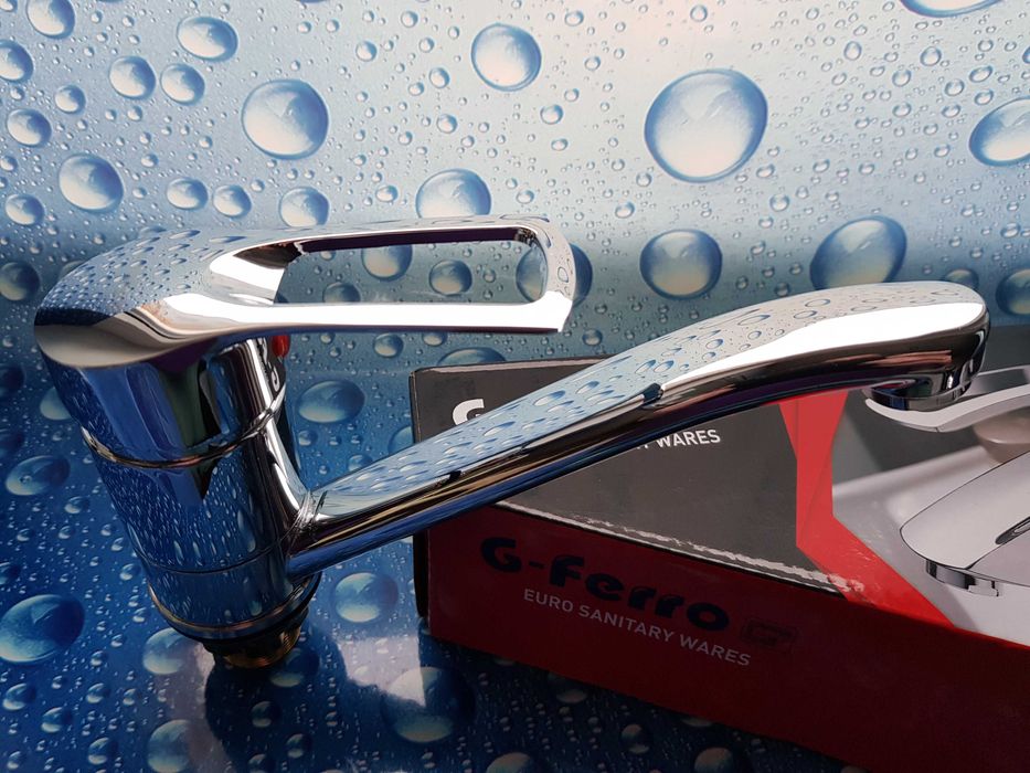 Смеситель для умывальника G-FERRO HANSBERG 004 (излив 15 см) на гайке