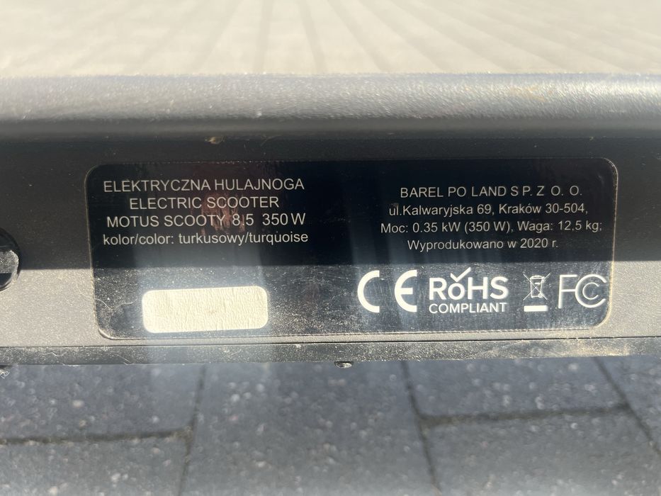 Hulajnoga elektryczna Motus