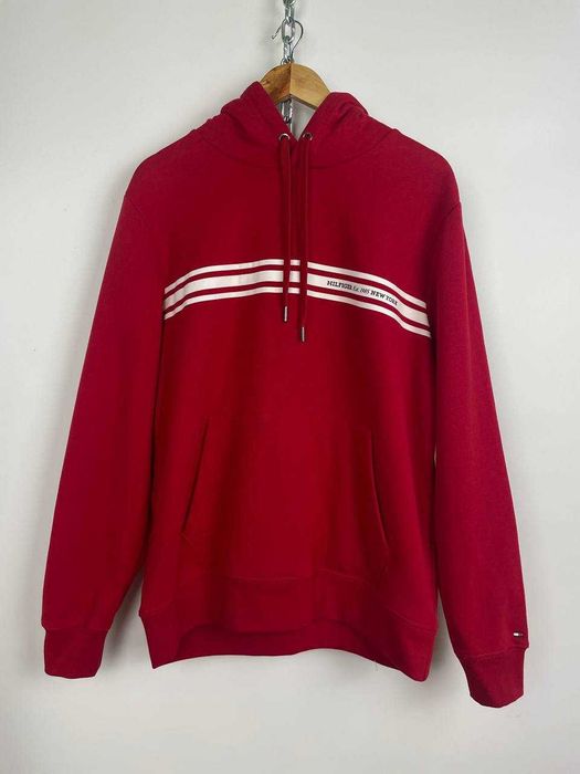 Tommy hilfiger чоловіче червоне худі , кофта з капюшоном