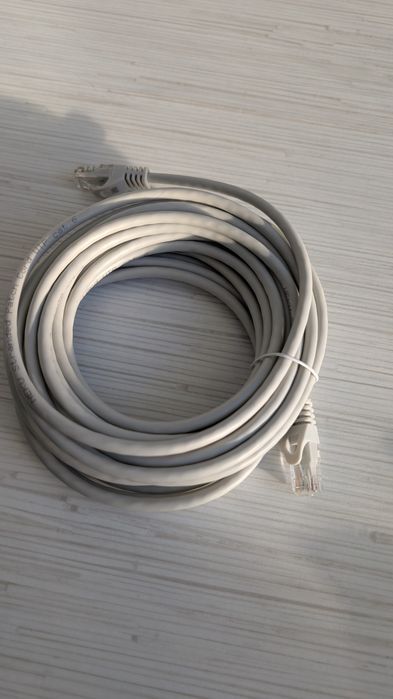 Kabel sieciowy LAN Patchcord UTP Cat.6 NEKU 7m (szary, nowy)