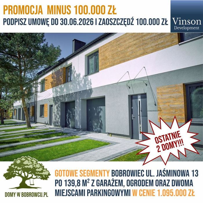 BEZPOŚREDNIO od dewelopera - 2 domy PREMIUM - PROMOCJA minus 200 tys!