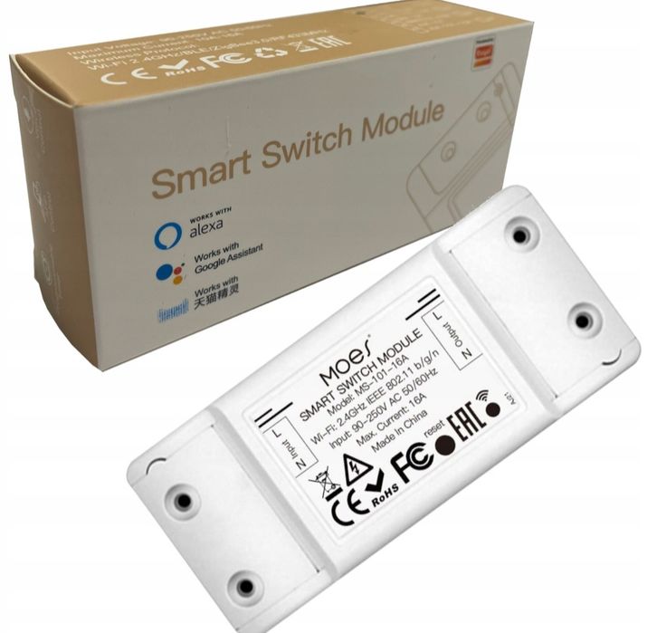 MOES TUYA sterownik włącznik Wi-Fi Smart Switch 16A MS-101