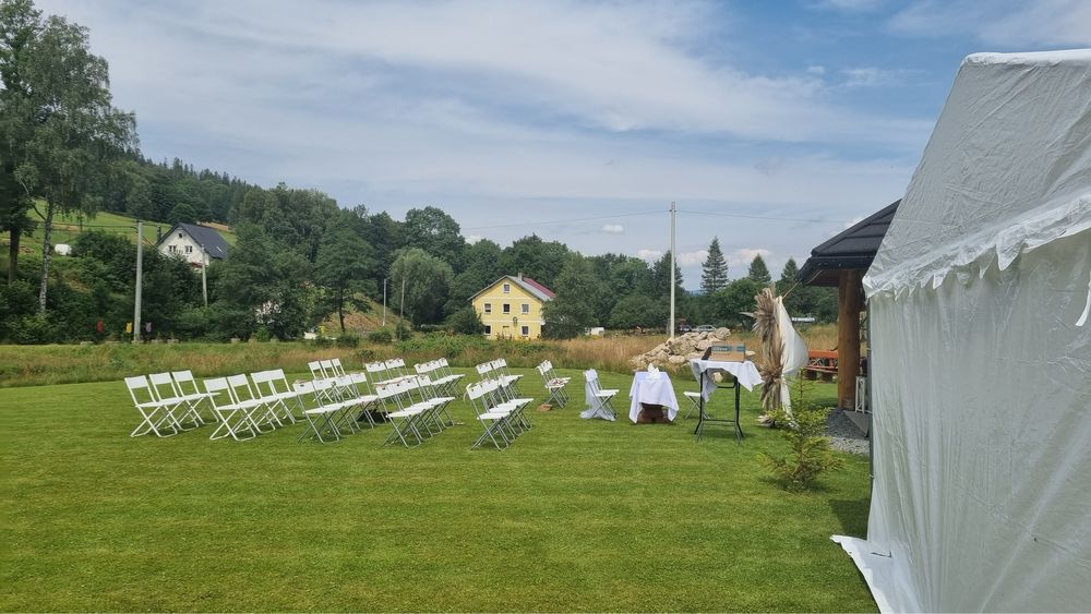 Namiot imprezowy   eventowy 10x5 dekoracje obrusy pokrowce transport