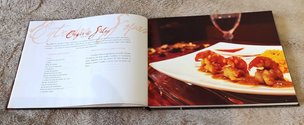 Livro Culinária" Receitas de Sedução"  Restaurante Afreudite 1ª Edição