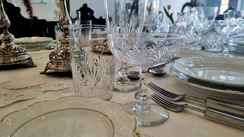Serviço de cristal Saint Louis de copos para 12