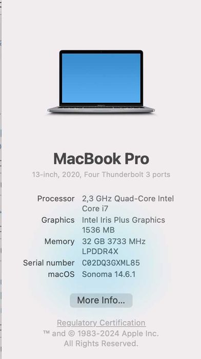 Portátil Apple Macbook Pro 13", em excelente estado