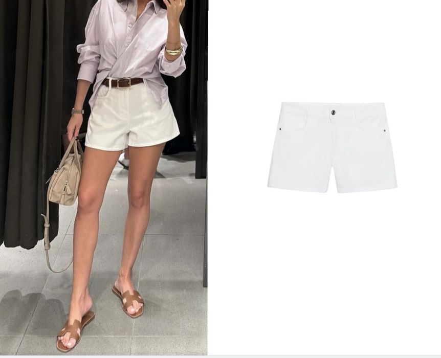 Білі шорти 34р / Джинсові шорти Zara