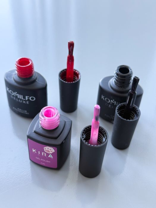 Гель лак рожевий новий