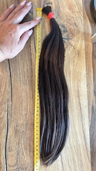 Włosy dziewicze, czekoladowe 43cm!