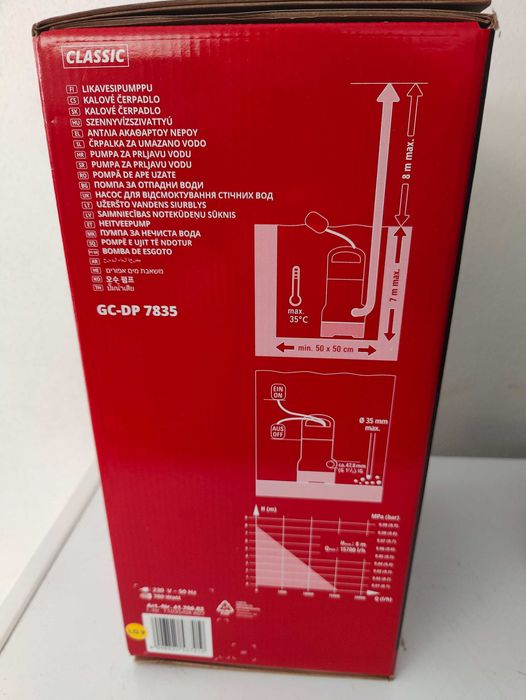 Bomba Einhell GC-DP 7835 - Caixa Selada