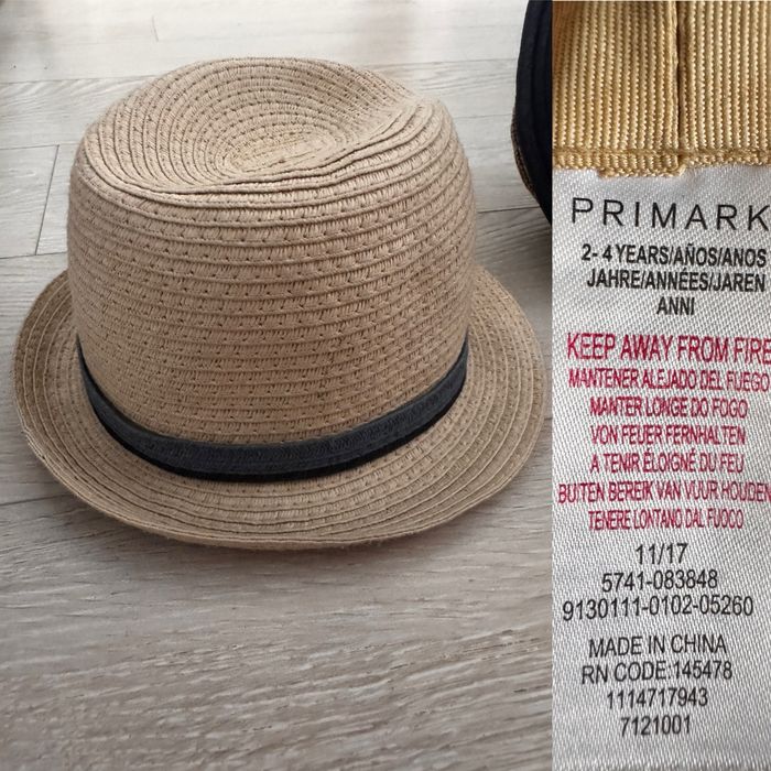 Соломенная шляпа детская