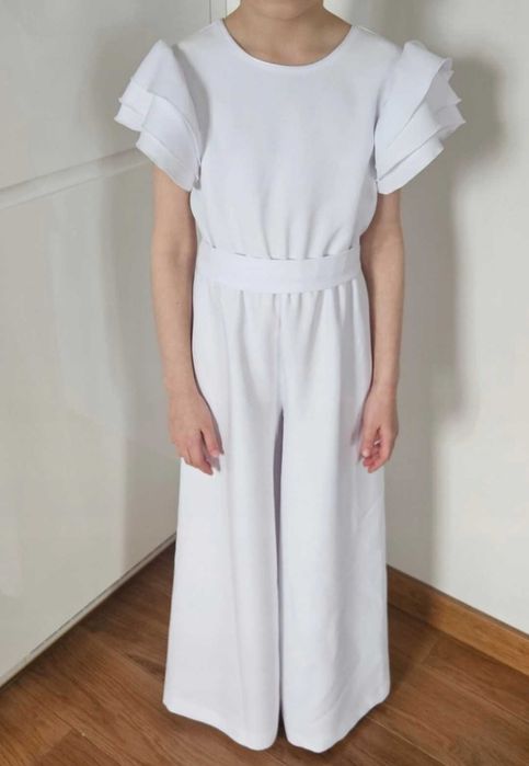 Biały kombinezon wizytowy rozm. 134