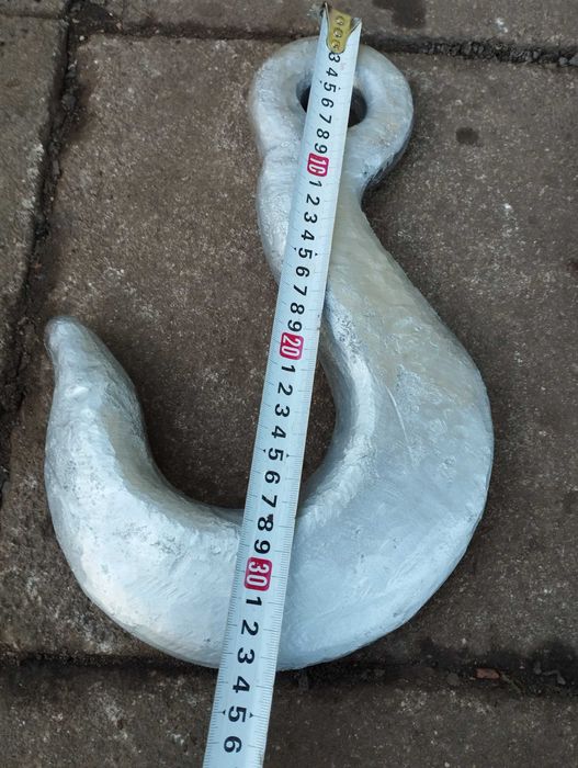 Duży hak stalowy 8 kg , mocny , ciężki 34 cm