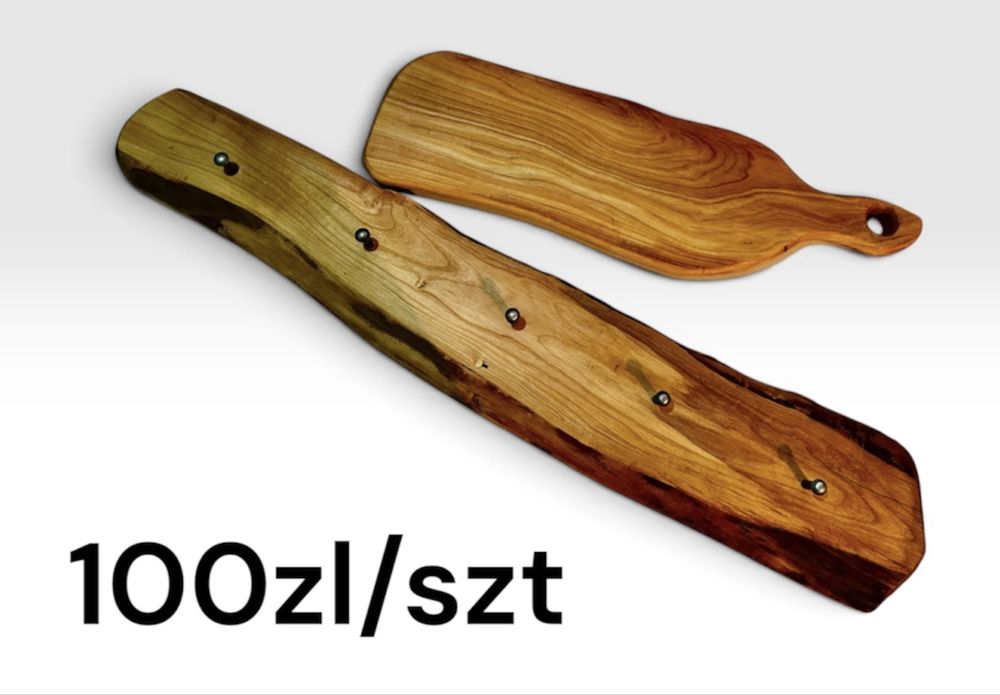 Deska do krojenia lub serwowania oliwna żywica epoksydowa loft retro handmade