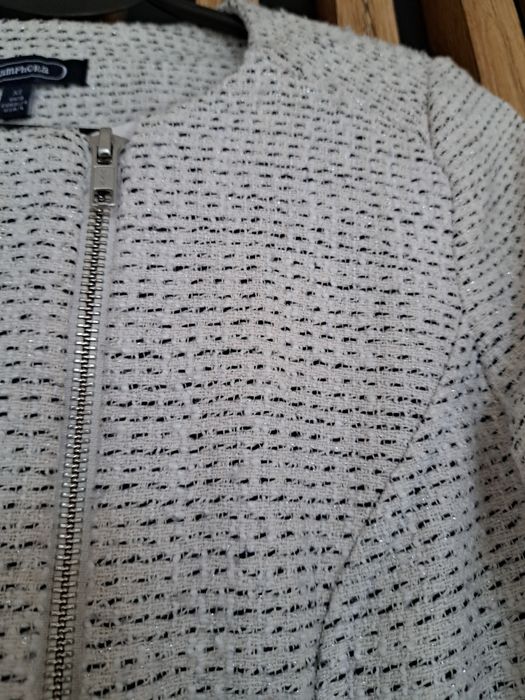 Żakiet marynarka tweedowa tweed xs