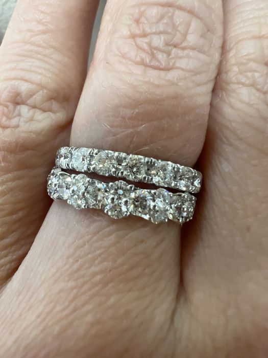 Золотое кольцо с бриллиантами р.16/0,54 ct белое золото 585 проба