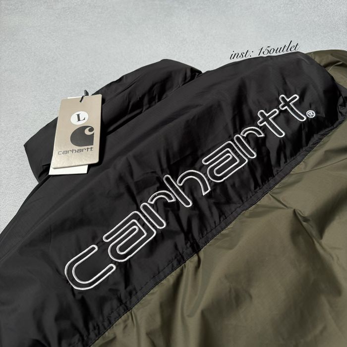 Пуховик Carhartt Куртка Кархарт Хакі Олива Оверсайз Дутий