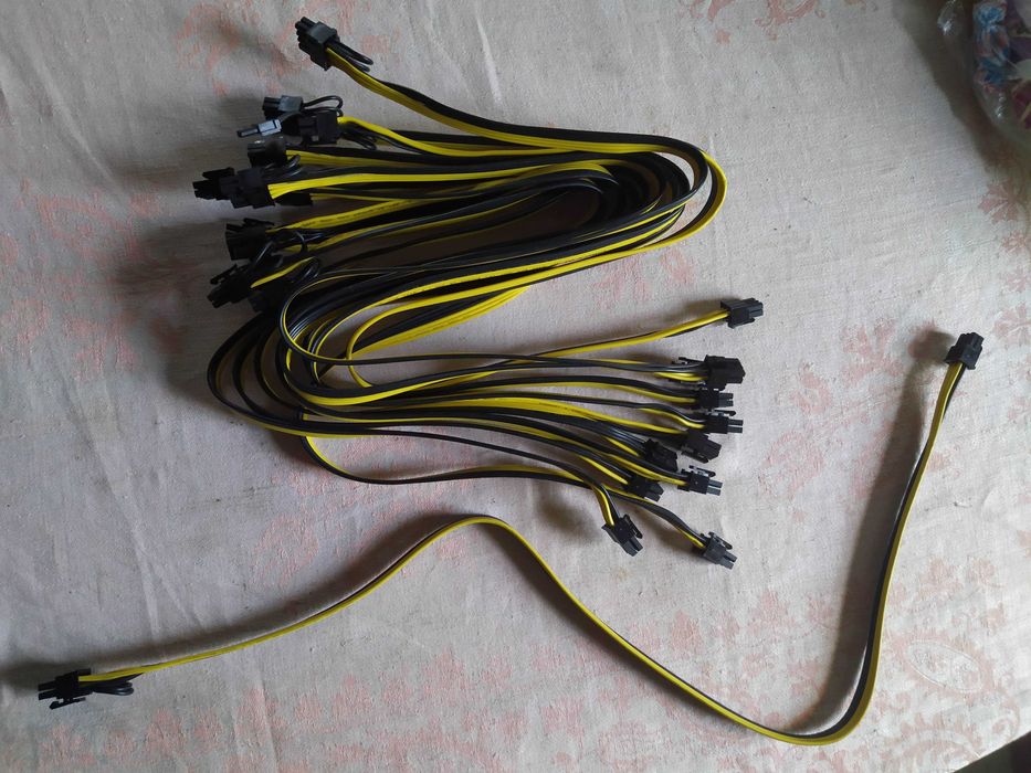 50/70 см модульний кабель живлення відеокарт 6 pin на 6+2 (8) якісний