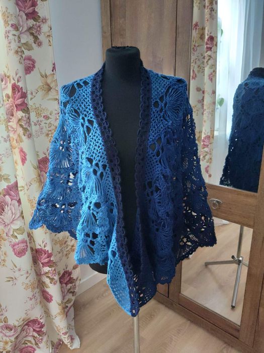 Ręcznie robiona chusta ,,wachlarze,,