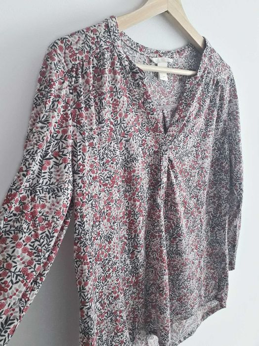 Blusa cor-de-rosa com padrão floral (tam. S/M)