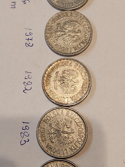 1 zł od 1949- 1990 /1 zestaw 16 szt/