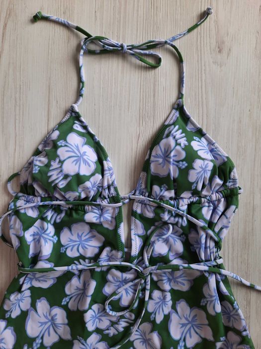 Зеленый цельный сдельный купальник Victoria's secret оригинал р.М