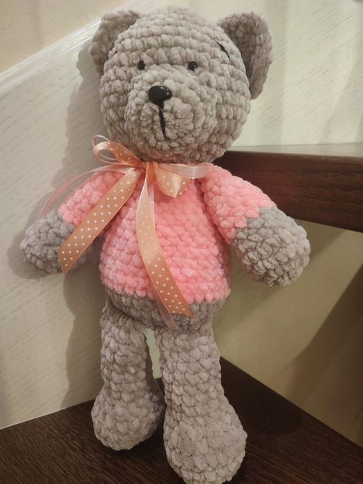 Miś amigurumi maskotka wykonana ręcznie na szydełku