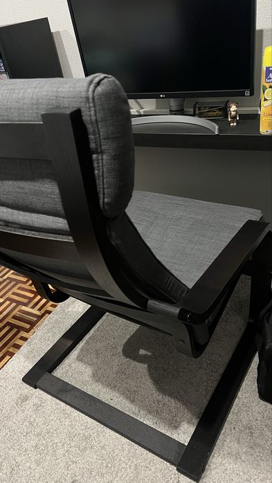 Poltrona, preto/Skiftebo cinz esc
