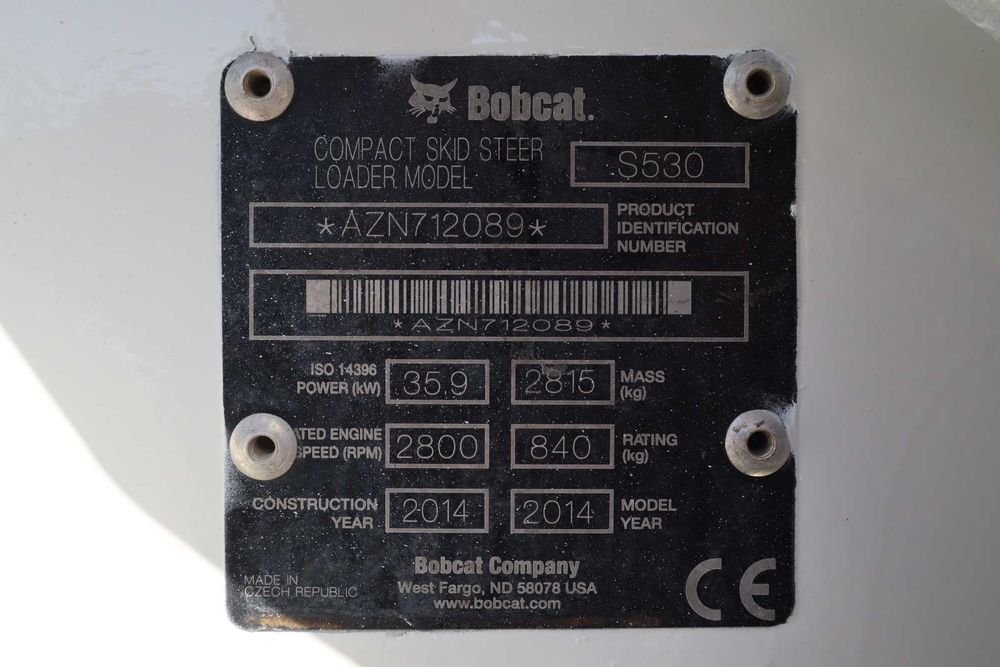 Bobcat S530 2014 Mini-Carregadora