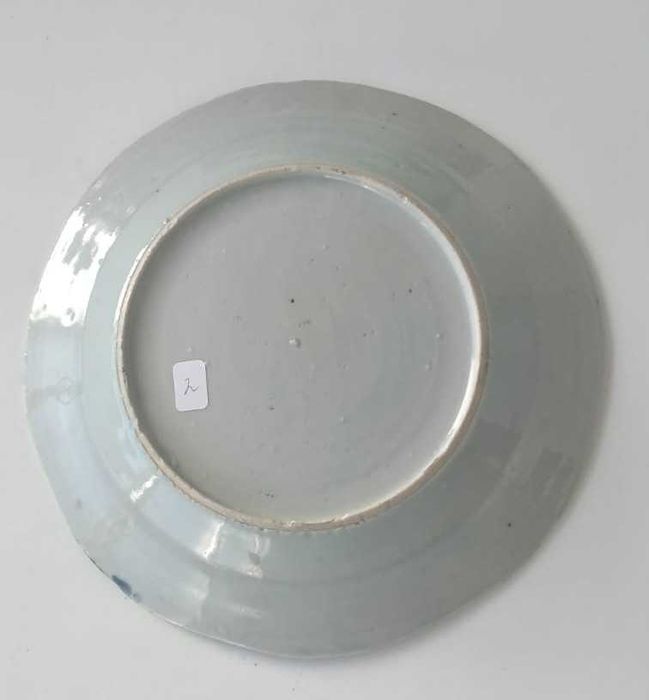 Prato Porcelana china Azul e Branco Período Jiaking (Séc.XVIII)