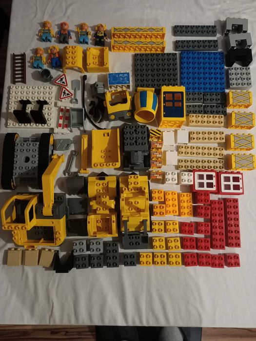 Lego Duplo Duży Plac Budowy, Koparka, Dźwig, Betoniarka, Wywrotka