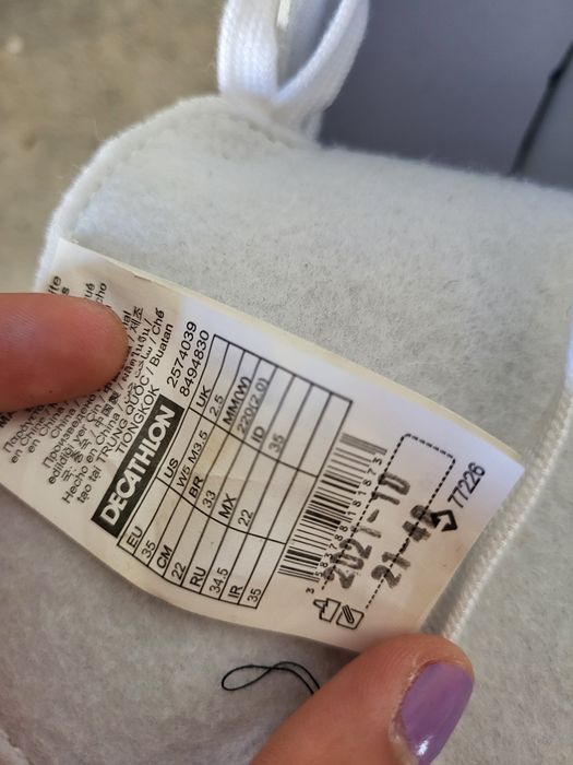 Patins 2×2 da Decathlon tamanho 35