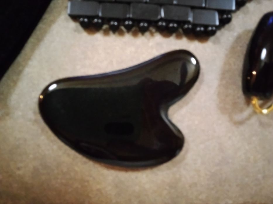 Obsidiana Natural - Massagem Facial - Gua Sha - NOVO