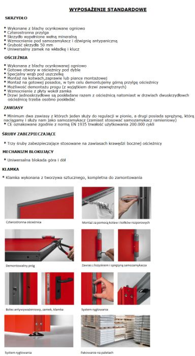Drzwi Dwuskrzydłowe Stalowe Techniczne Metalowe Uniwersalne 140 cm