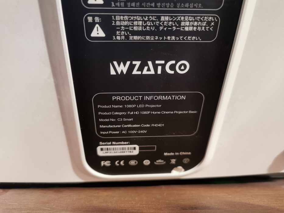 Projektor LED FullHD Wzatco C3 Android