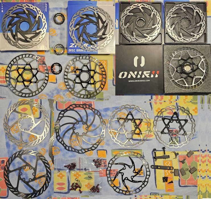 Гальмівні ротори 160 6 болтів centerlock болтики адаптери GRX колодки