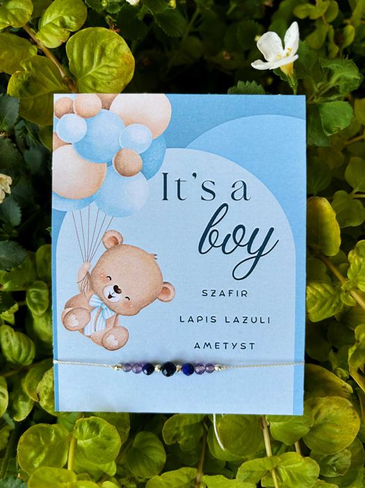 Bransoletka baby shower boy
