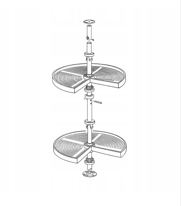 Półka obrotowa do szafki narożnej