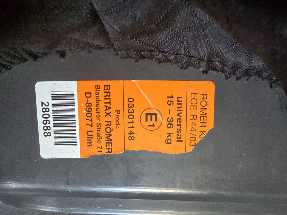 Fotelik samochodowy Romer 15-36kg